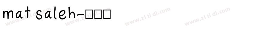 mat saleh字体转换